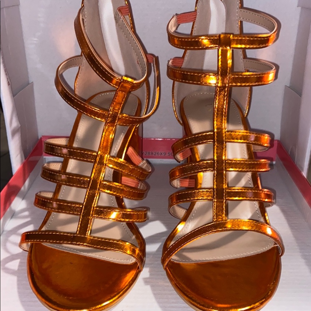 Strappy Orange Sandals
